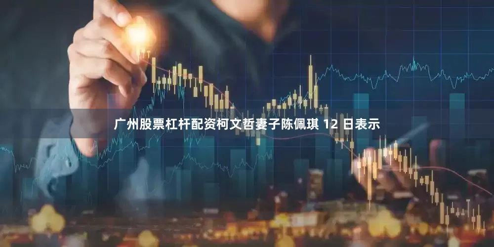 广州股票杠杆配资柯文哲妻子陈佩琪 12 日表示