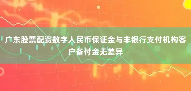 广东股票配资数字人民币保证金与非银行支付机构客户备付金无差异